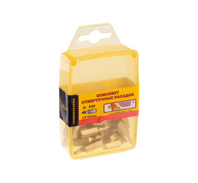 Комплек насадок PZ0* 25 мм, 25 ед. INTERTOOL VT-0020