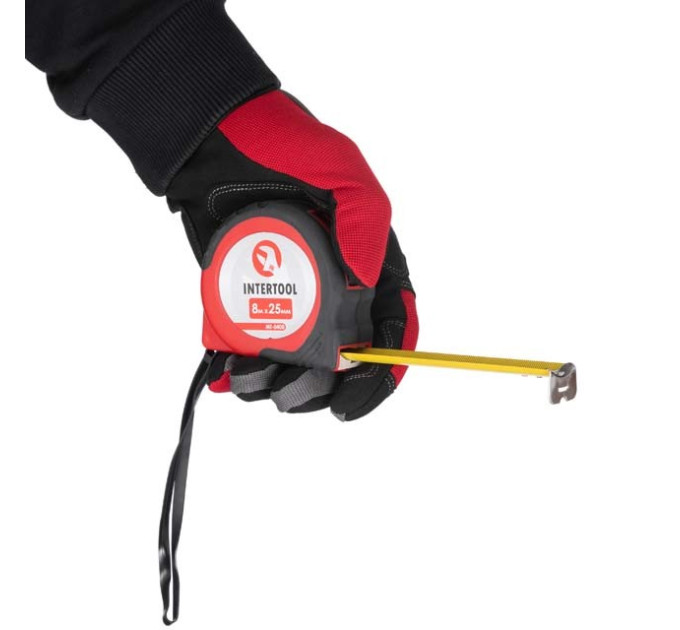 Рулетка з фіксатором 8 м INTERTOOL MT-0408