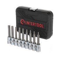 Набор бит TORX 1/2", STORM, T20-T60, S2 INTERTOOL ET-8401