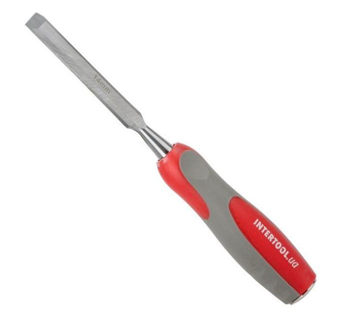 Стамеска 14 мм, Cr-V, двухкомпонентная рукоятка INTERTOOL HT-3514