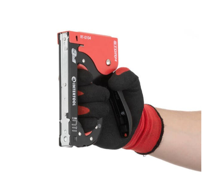 Степлер строительный 3 в 1, для скоб, гвоздей, шпилек, STORM INTERTOOL RT-0104
