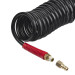 Шланг BLACK M-Flex STORM, 10 м, 8*12 мм, спиральный полиуретановый с поворотным шарниром, латунными быстроразъемными соединениями INTERTOOL PT-1796