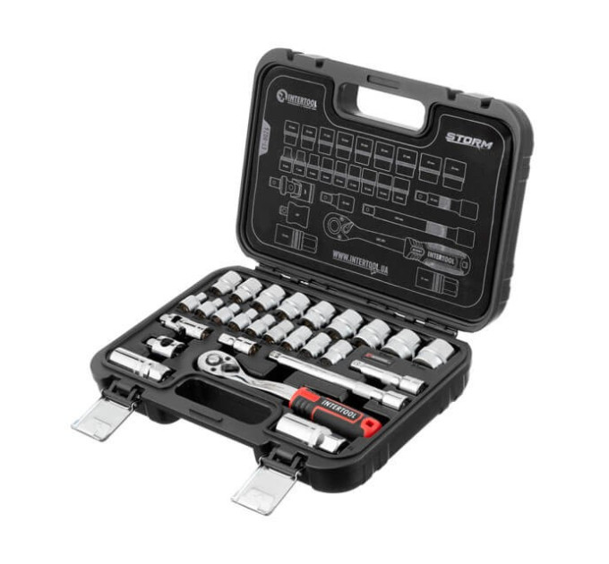 Набор инструментов 26 ед., STORM, 3/8", Cr-V INTERTOOL ET-8026