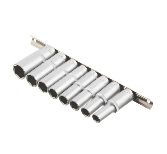 Набір головок подовжених на планці 10-22 мм, 1/2", 8 од. INTERTOOL ET-6009