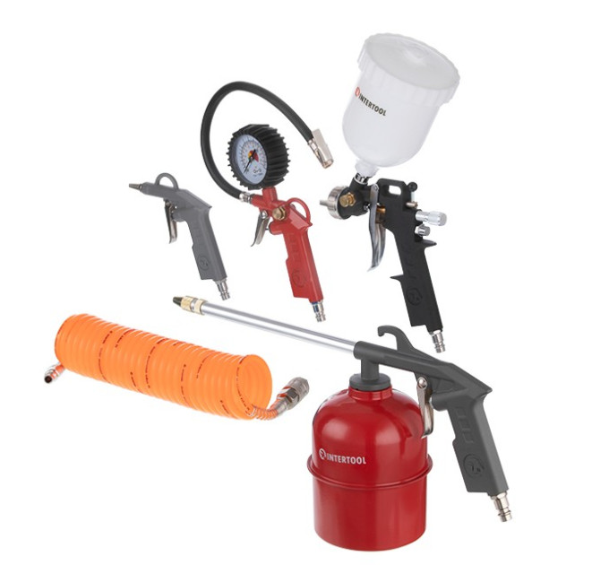 Набор для окрашивания пневматический 5 ед. INTERTOOL PT-1501
