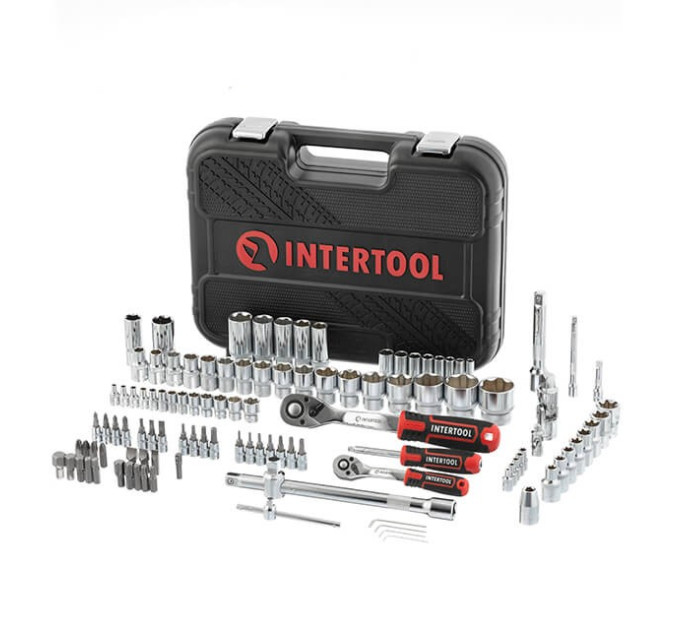 Набор инструментов 110 ед., SUPER LOCK, STORM, 1/2", 1/4", Cr-V INTERTOOL ET-8110