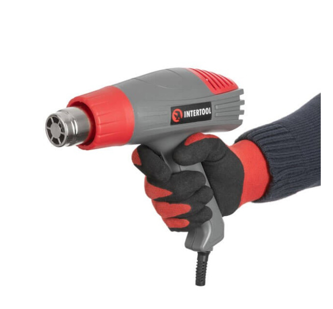 Фен технический 2000 Вт, 400-600°С, 300-500 л/мин, 2 режима INTERTOOL DT-2416