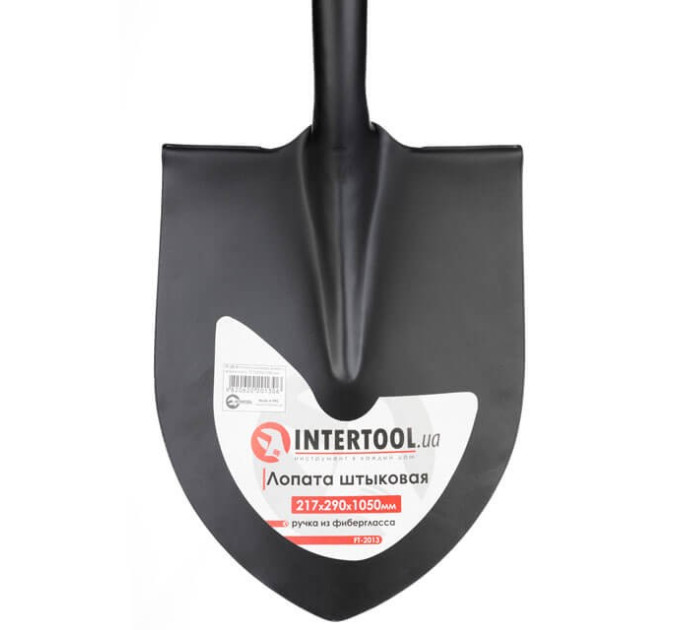 Лопата штикова, ручка з фібергласу, 217×290×1050 мм INTERTOOL FT-2013