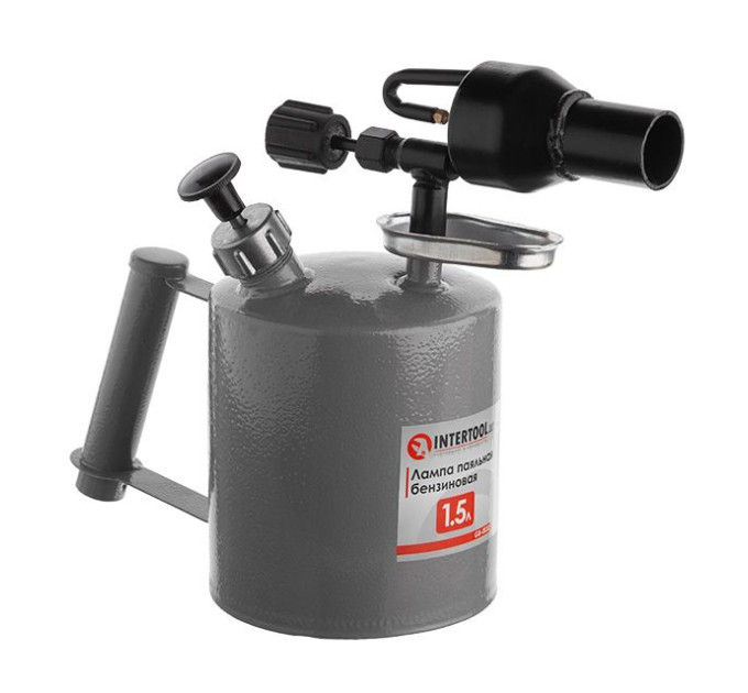 Лампа паяльная бензиновая 1,5л INTERTOOL GB-0032