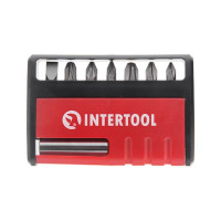 Набір насадок для викрутки з магнітним утримувачем, 8 од., Cr-V INTERTOOL VT-0107