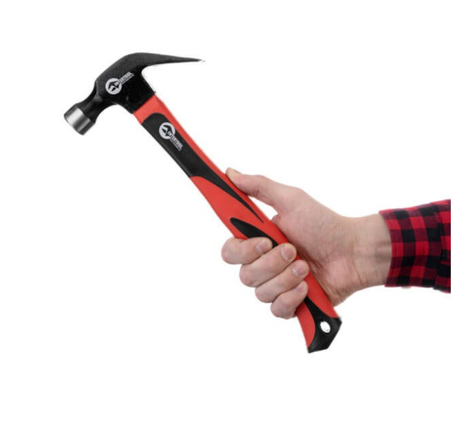 Молоток столярный 450 г, ручка из фибергласса INTERTOOL HT-0223