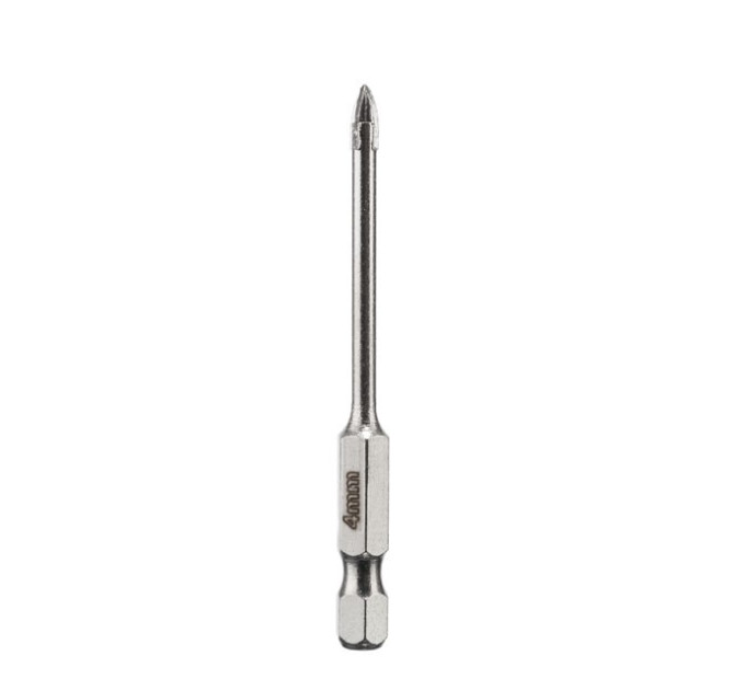 Сверло по стеклу и керамике 4 мм, HEX 1/4" (6.35 мм) INTERTOOL SD-0284