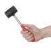Киянка гумова 340 г, чорна гума, металева ручка INTERTOOL HT-0229