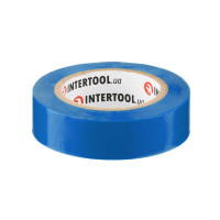 Стрічка ізоляційна 10 м, 17*0.15 мм, синя INTERTOOL IT-0010