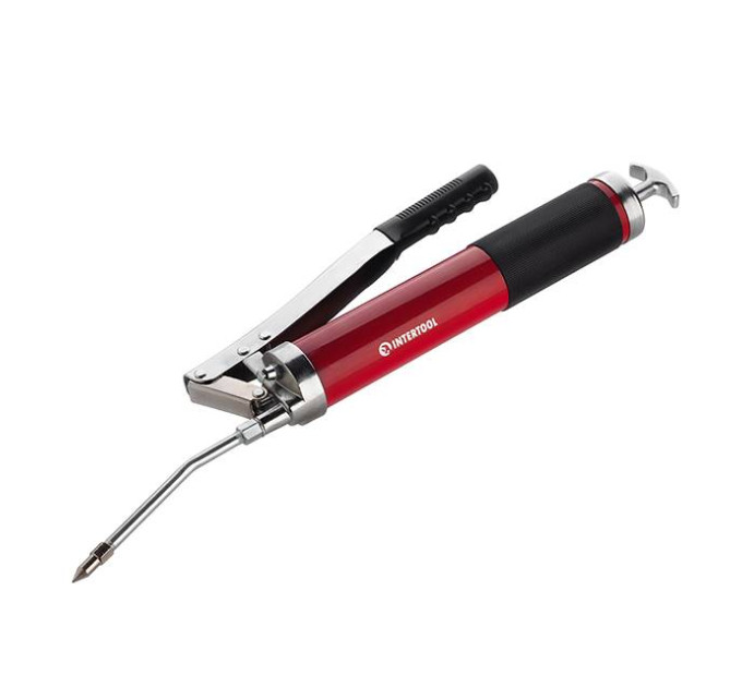 Шприц для смазки двухплунжерный 600 см³, гибкий шланг INTERTOOL HT-0060