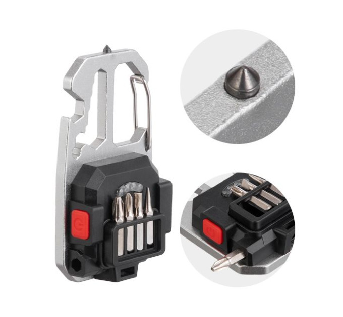 Фонарь-брелок, Multi-tool 9 в 1, STORM INTERTOOL LB-0161