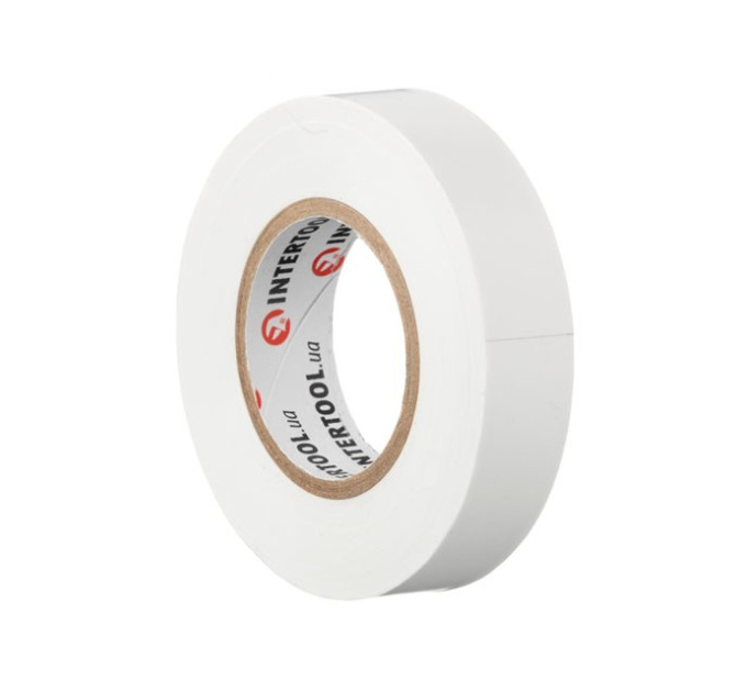 Стрічка ізоляційна 20 м, 17*0.15 мм, біла INTERTOOL IT-0053
