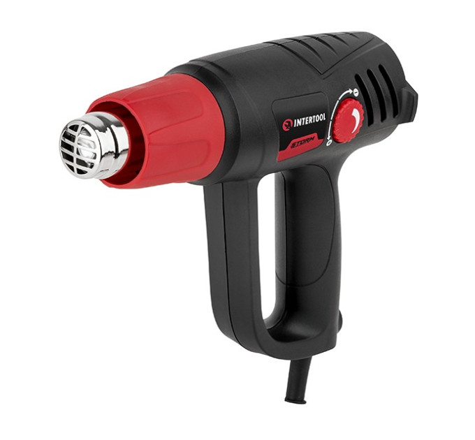 Фен технічний 2000 Вт, регулювання 50-600°C, 250-500 л/хв, 2 режими INTERTOOL WT-1020
