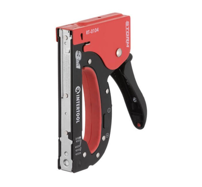 Степлер строительный 3 в 1, для скоб, гвоздей, шпилек, STORM INTERTOOL RT-0104