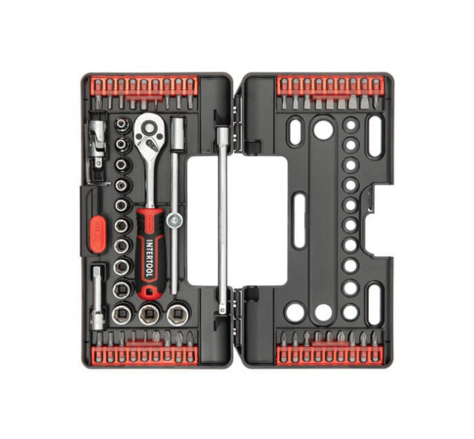 Набор насадок и головок с трещоткой 57 ед., STORM INTERTOOL VT-3657