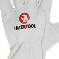 Перчатка кожаная из высококачественной волячей кожи 10", Driver Style INTERTOOL SP-0171