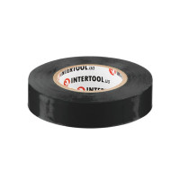 Стрічка ізоляційна 0.15 мм * 17 мм * 20 м, чорна (уп. 10 шт) INTERTOOL IT-0021