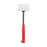 Киянка гумова 450 г, бiла гума, металева ручка INTERTOOL HT-0227