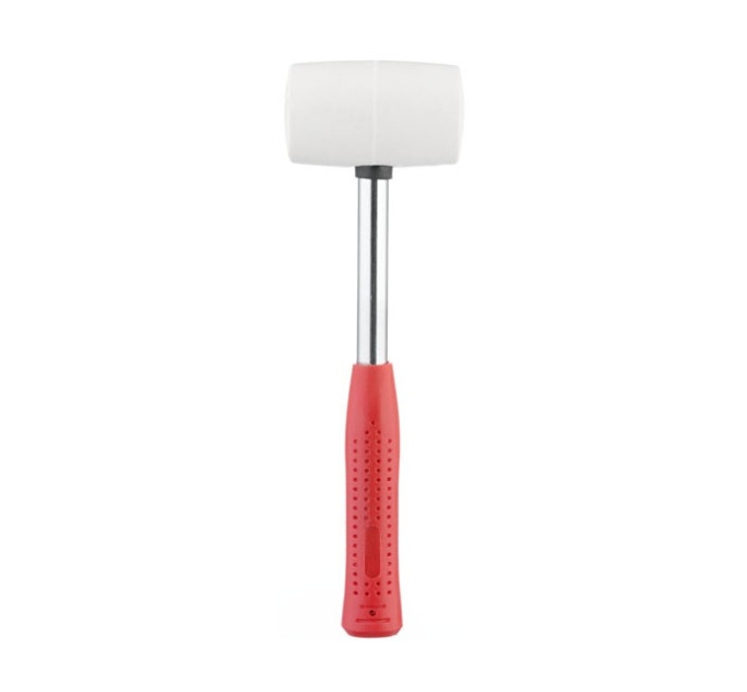 Киянка гумова 450 г, бiла гума, металева ручка INTERTOOL HT-0227