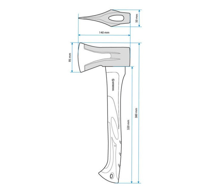 Колун кованый 1000 г, ручка из фибергласса INTERTOOL HT-0274