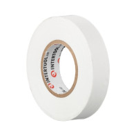 Стрічка ізоляційна 25 м, 17*0,15 мм, біла INTERTOOL IT-0063