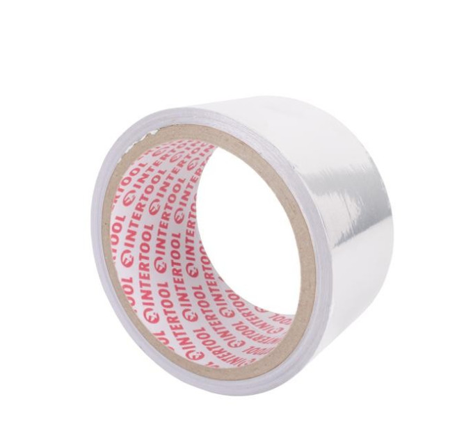 Скотч алюминиевый термостойкий 10 м, 50 мм INTERTOOL KT-0991