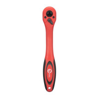 Рукоятка с храповым механизмом изогнута 3/8", 72 зуба, Cr-V, PROF INTERTOOL HT-2108