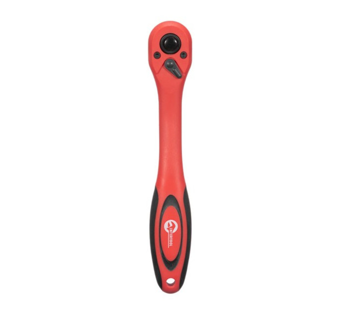 Рукоятка с храповым механизмом изогнута 3/8", 72 зуба, Cr-V, PROF INTERTOOL HT-2108