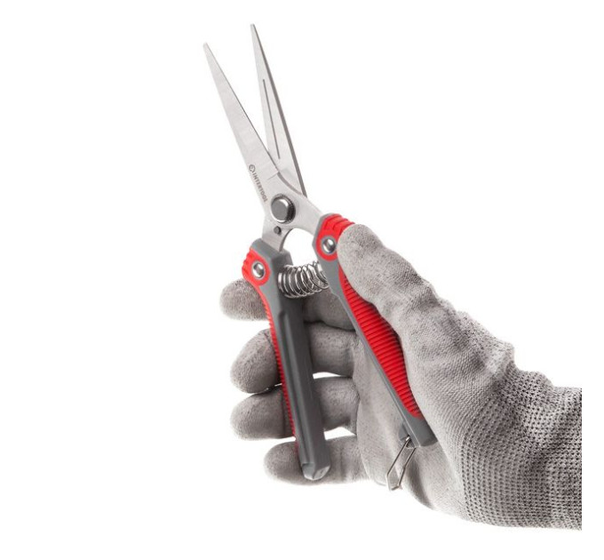 Секатор для винограду 200 мм, INOX, двокомпонентна рукоятка INTERTOOL FT-1015