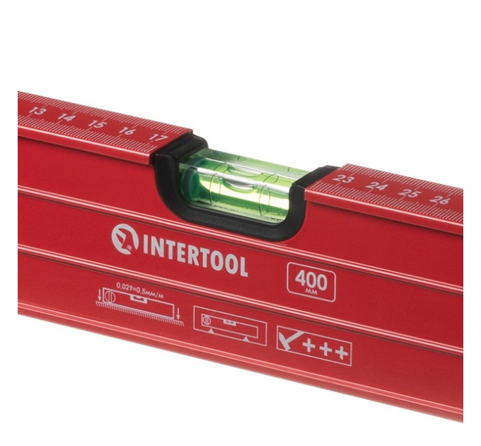 Уровень с поворотной капсулой 400 мм, 3 ячейки INTERTOOL MT-1264