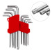 Набір ключів Г-подібних TORX подовжених 9 од., Т10-Т50, Cr-V INTERTOOL HT-0608