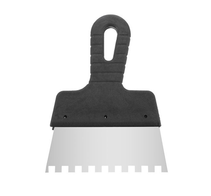 Шпатель из нержавейки 150 мм, зубцы 8*8 мм INTERTOOL KT-2158