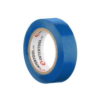 Стрічка ізоляційна 10 м, 17*0.15 мм, синя INTERTOOL IT-0010