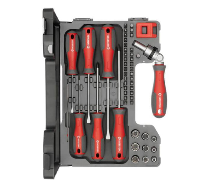 набор отверток с комплектом насадок 51 ед. INTERTOOL VT-3352