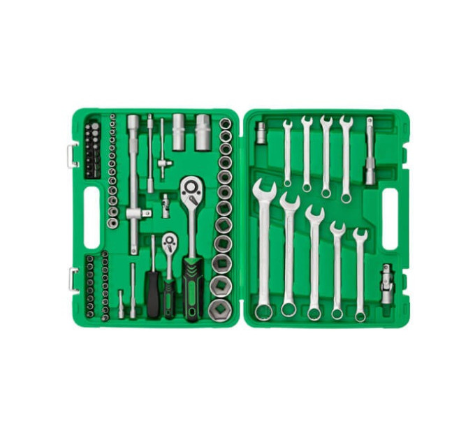 набор инструментов 1/2", 1/4", 82 ед. INTERTOOL ET-6082SP
