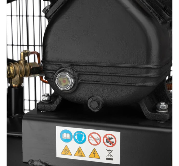 Компрессор STORM, 50 л, 3 кВт, 220 В, 10 атм, 500 л/мин, 2 цилиндра INTERTOOL PT-0016