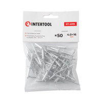 Заклепка алюминиевая 4.0*16.0 мм, 50 ед. INTERTOOL RT-4016