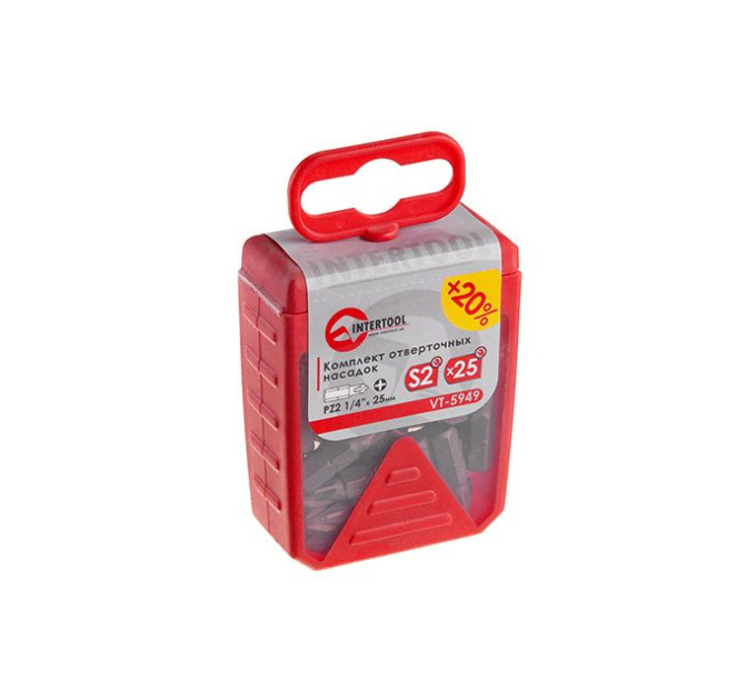 Комплек насадок до викруток PZ2*25 мм, 25 од. INTERTOOL VT-5949