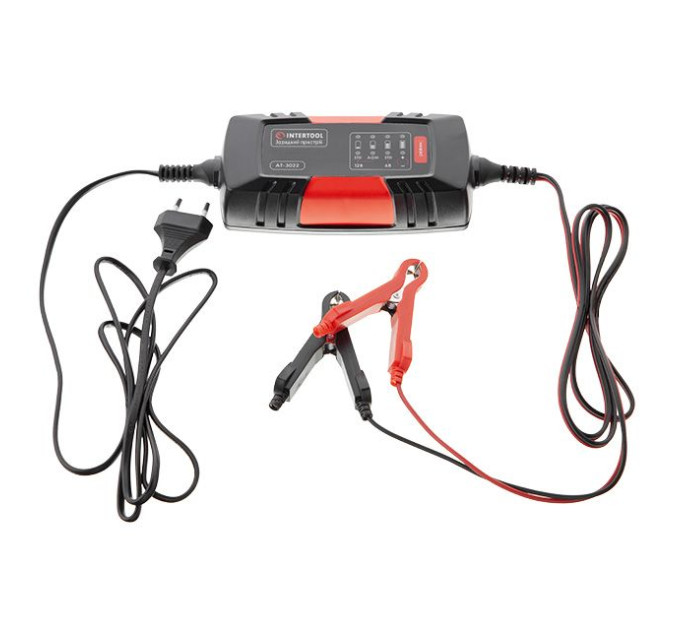 Зарядний пристрій 6, 12 В, 2 А, 230 В, для акумуляторів 1.2-60 Аг INTERTOOL AT-3022