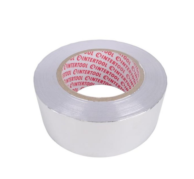 Скотч алюминиевый термостойкий 50 м, 50 мм INTERTOOL KT-0993