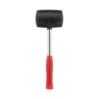 Киянка гумова 900 г, чорна гума, металева ручка INTERTOOL HT-0233