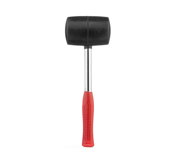 Киянка гумова 900 г, чорна гума, металева ручка INTERTOOL HT-0233