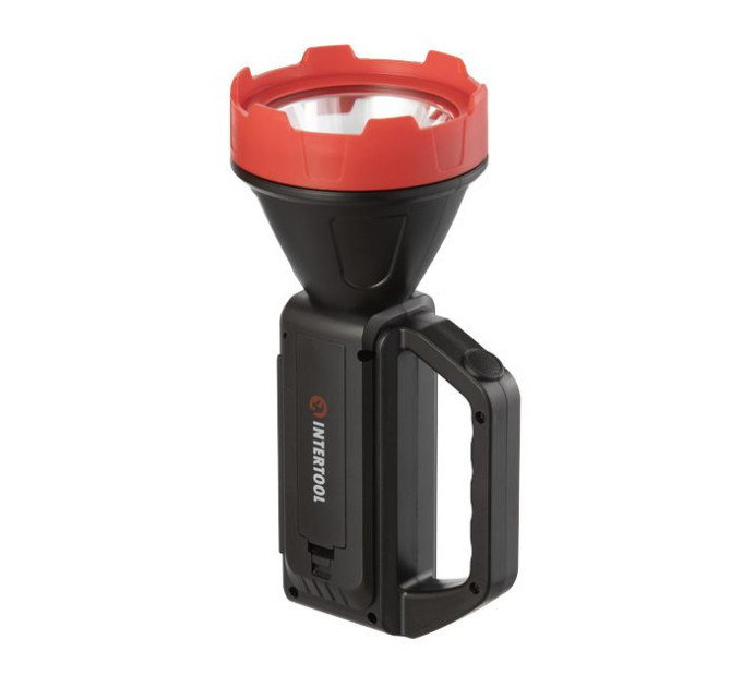 Фонарь аккумуляторный 1LED + 1COB LED, power bank, индикатор заряда, солнечная панель INTERTOOL LB-0107
