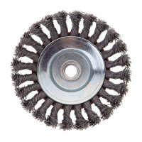 Щетка конусная 125 мм, для КШМ, М14 (пучки крученой проволоки) INTERTOOL BT-4125