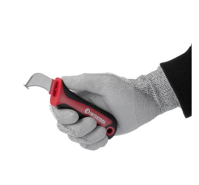 Ніж для зняття ізоляції з п'ятою INTERTOOL HT-0562